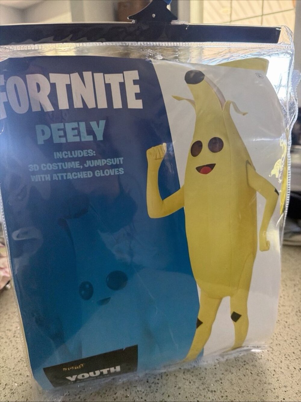Fortnite Peely Banana 3D Spirit Halloween Costume Kids Teens Youth XL 14/16